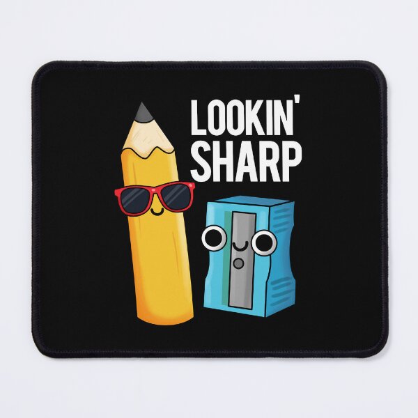 Item preview, Lookin Sharp Funny Pencil Puns (Dark BG) designed and sold by punnybone.