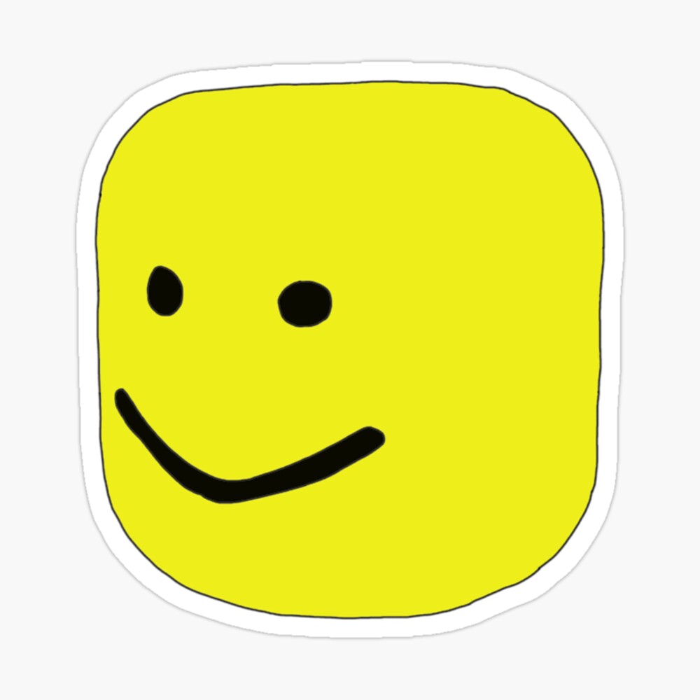 Roblox Oof Sticker By Leo Redbubble - big oof face roblox