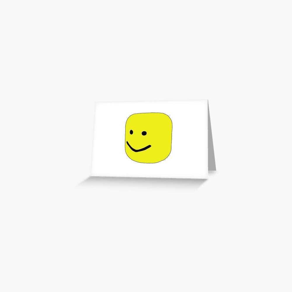 Roblox Oof Greeting Card By Leo Redbubble - roblox head oof meme greeting card