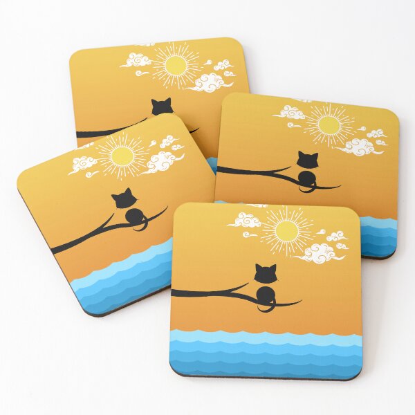 Item preview, Semicolon Cat Watching Sunrise designed and sold by SimplyMe-Plus.