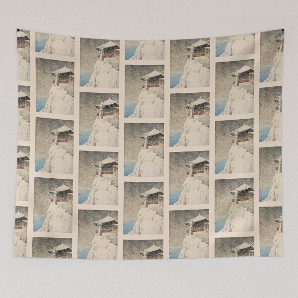 Item preview, Kawase Hasui  Kannon Temple at Abuto (Abuto no Kannon), from the series Selected Views of Japan (Nihon fûkei senshû) designed and sold by TeeARTHY.