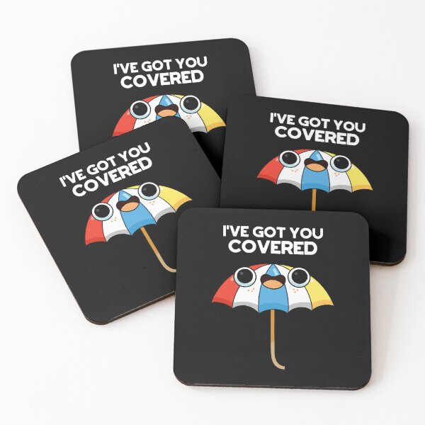 Item preview, I've Got You Covered Funny Umbrella Puns (Dark BG) designed and sold by punnybone.