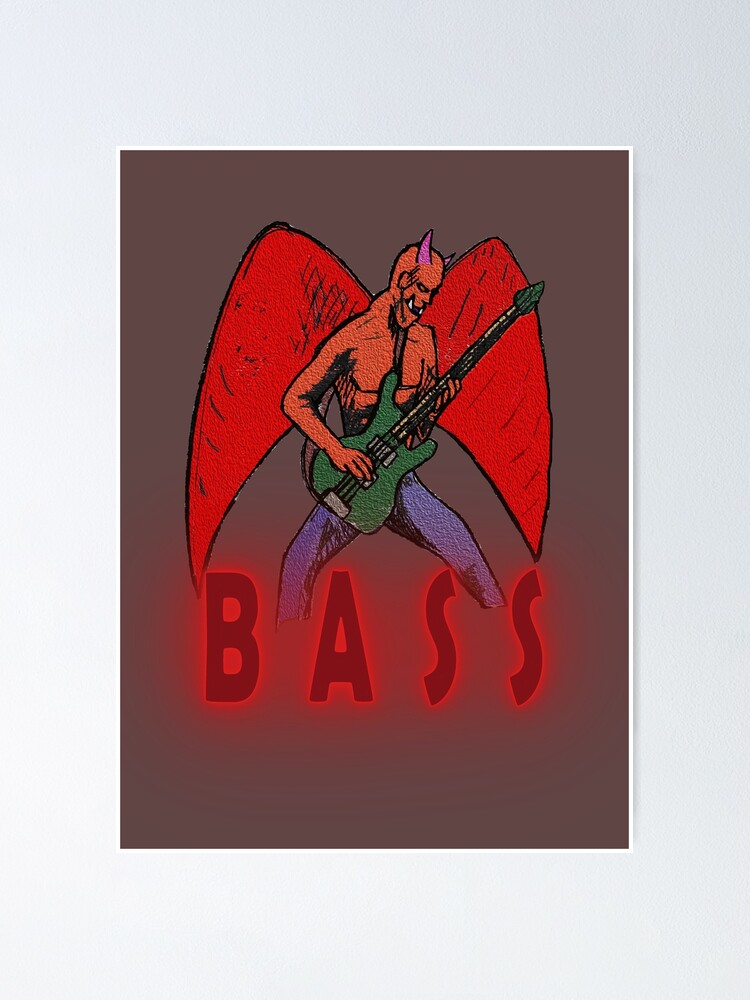 Bass Devil Poster For Sale By Elbuddhapanda Redbubble