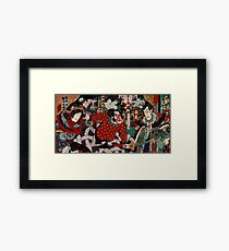 Schlacht der Samurai Japanisch Gerahmtes Wandbild
