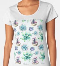 Succulents cute garden Women's Premium T-Shirt