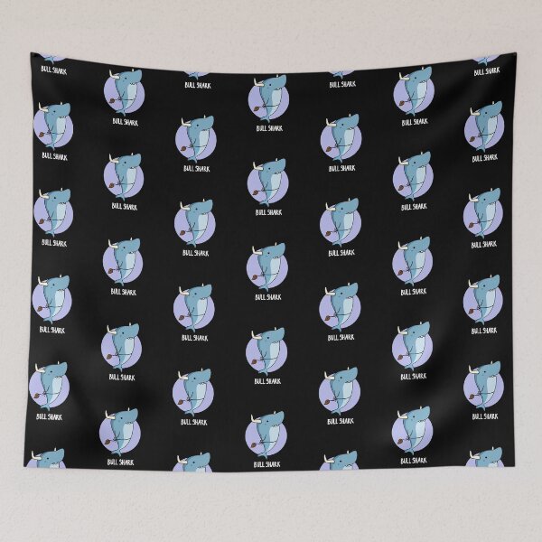 Item preview, Bull Shark Funny Animal Shark Puns (Dark BG) designed and sold by punnybone.