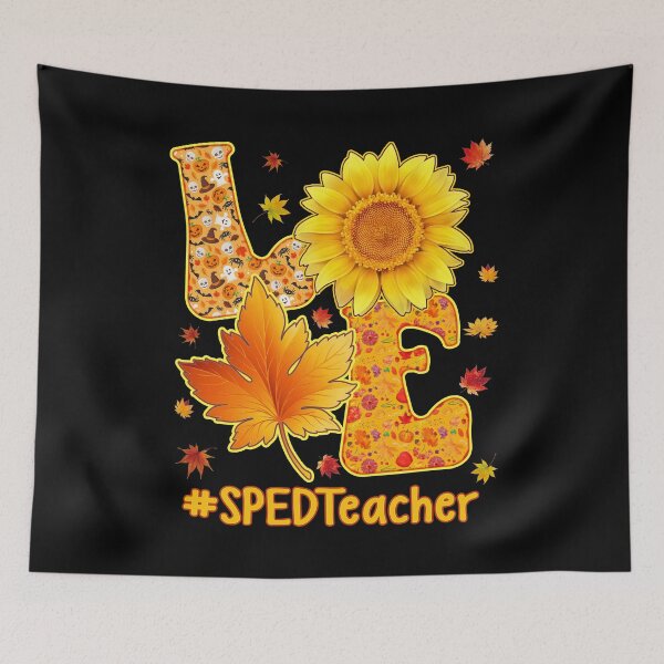 Item preview, Love Halloween Autumn Sped Teacher funny cute fall thanksgiving pumpkin school designed and sold by elizabethdawnn.