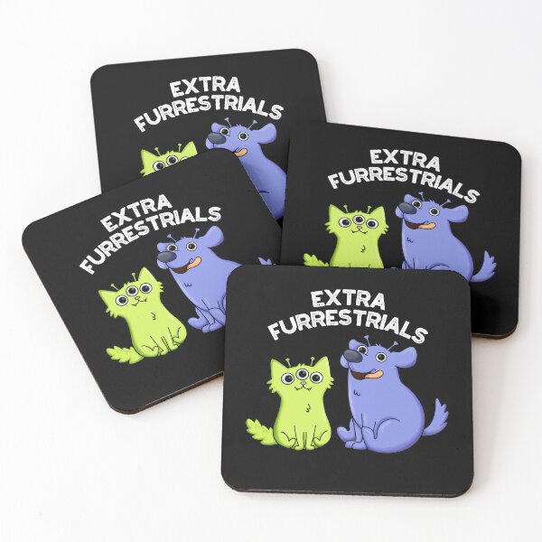 Item preview, Extra Furrestrials Funny Alien Puns (Dark BG) designed and sold by punnybone.