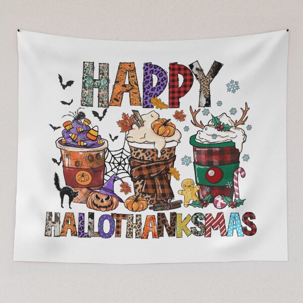Artikelvorschau, Glückliches Hallothanksmas lustiges Feiertags-Geschenk-Halloween-Weihnachten entworfen und verkauft von Lii-Sun.