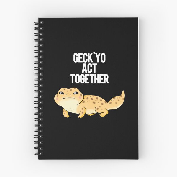 Item preview, Geckyo Act Together Funny Gecko Puns (Dark BG) designed and sold by punnybone.