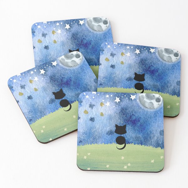 Item preview, Semicolon Cat Watching Night Sky designed and sold by SimplyMe-Plus.