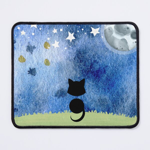 Item preview, Semicolon Cat Watching Night Sky designed and sold by SimplyMe-Plus.