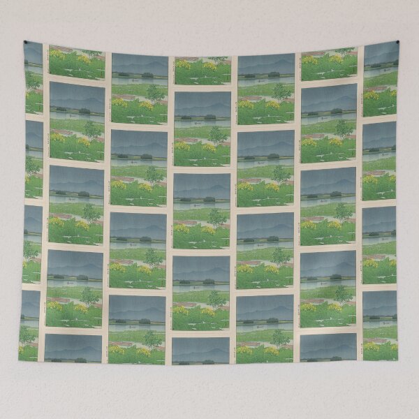 Item preview, Kawase Hasui  Lake Ezu in Kumamoto (Kumamoto Ezu-ko), from the series Selected Views of Japan (Nihon fûkei senshû) designed and sold by TeeARTHY.