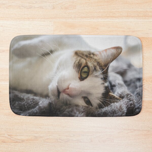 Item preview, Cat On Her Side On Blanket Cutest Cat Pics designed and sold by CutestCatPics.