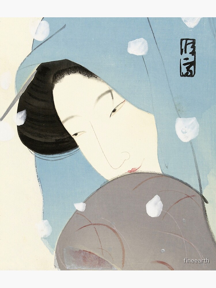 The heroine Umekawa in the snow, Kitano Tsunetomi, 1923 