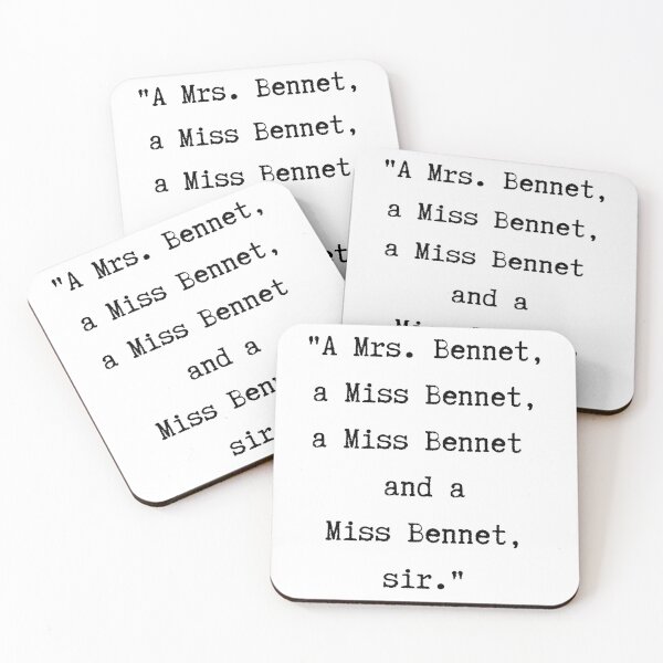 Item preview, Pride and Prejudice Quote | Bennets Everywhere designed and sold by WordsToArt.