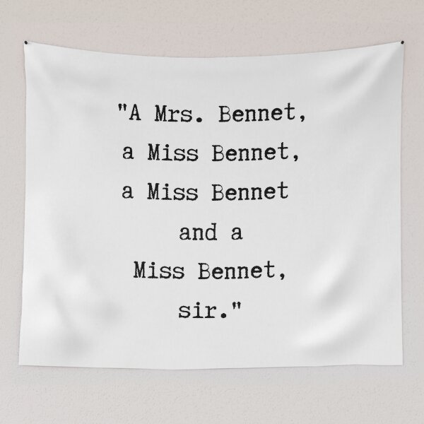 Item preview, Pride and Prejudice Quote | Bennets Everywhere designed and sold by WordsToArt.