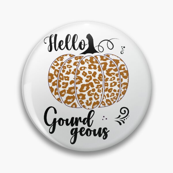 Item preview, Hello Gourdgeous Pretty Leopard Print Fall Pumpkin - Orange designed and sold by PearlMoonGrapes.