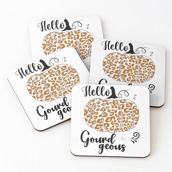 Item preview, Hello Gourdgeous Pretty Leopard Print Fall Pumpkin - Orange designed and sold by PearlMoonGrapes.