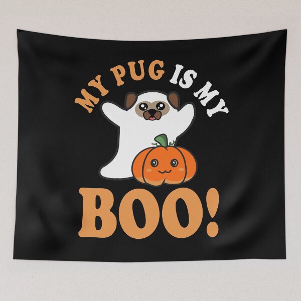 Item preview, Cute Halloween Ghost Pug My Pug is My Boo designed and sold by eternallygifted.