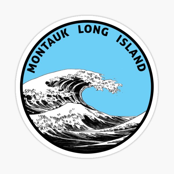 MONTAUK LONG ISLAND NEW YORK SURFING SURF SURFER Sticker
