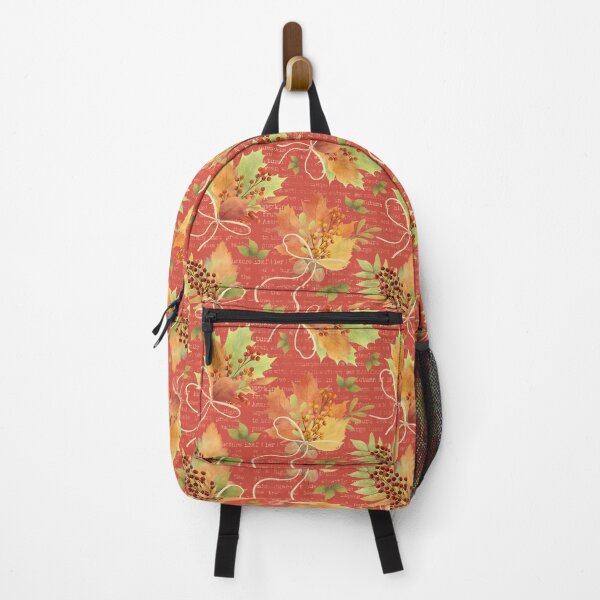 Autumn Leaves Bouquet - Red Backpack
