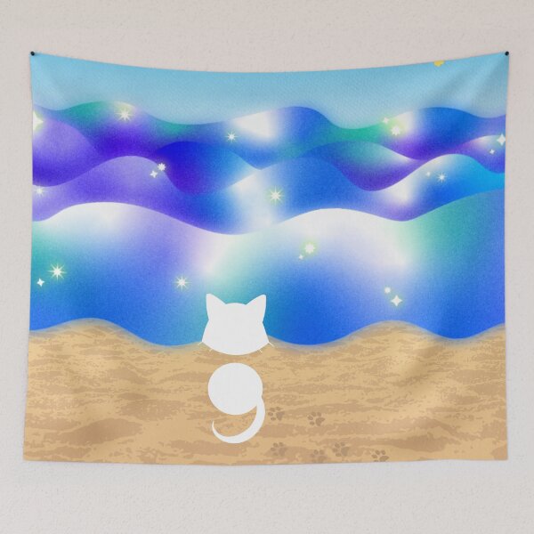 Item preview, Semicolon Cat Watching Ocean designed and sold by SimplyMe-Plus.