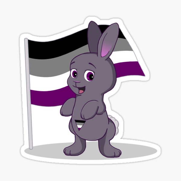 Lane - the Asexual Pride Bunny Sticker