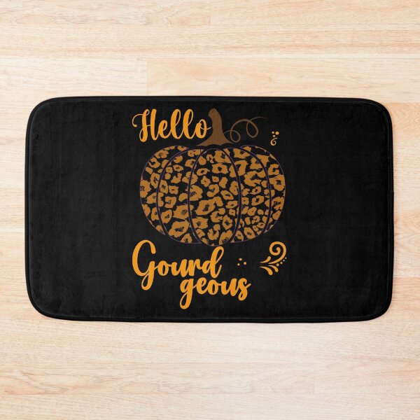 Item preview, Hello Gourdgeous Pretty Leopard Print Fall Pumpkin - Black designed and sold by PearlMoonGrapes.