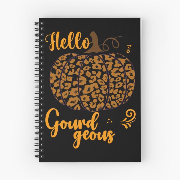 Item preview, Hello Gourdgeous Pretty Leopard Print Fall Pumpkin - Black designed and sold by PearlMoonGrapes.