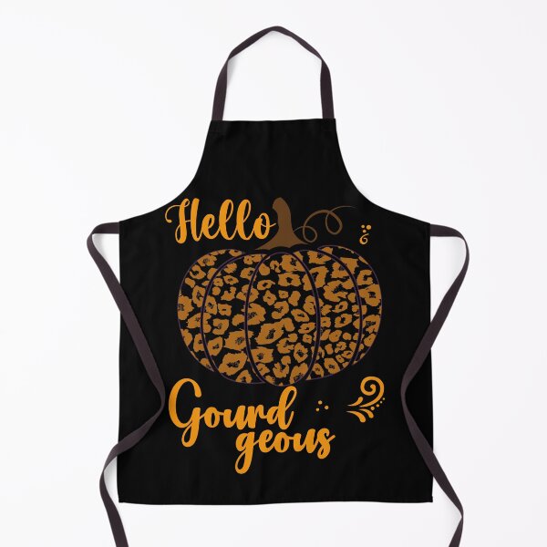 Item preview, Hello Gourdgeous Pretty Leopard Print Fall Pumpkin - Black designed and sold by PearlMoonGrapes.