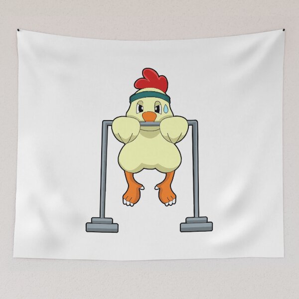 Item preview, Chicken at Fitness Pull-ups T-Shirt designed and sold by NoahKelly75.
