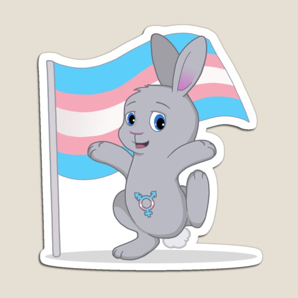 Alex - Transgender Pride Bunny Magnet