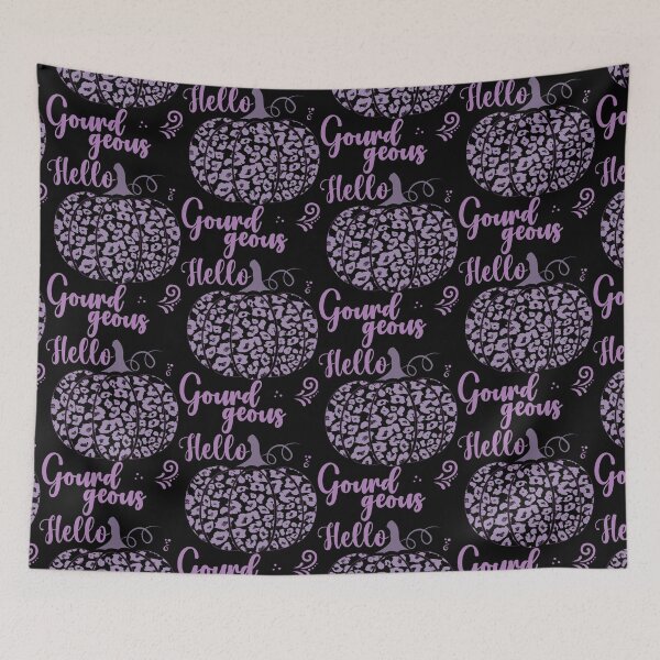 Item preview, Hello Gourdgeous Pretty Leopard Print Fall Pumpkin - Purple designed and sold by PearlMoonGrapes.
