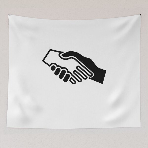 Item preview, Black White Shaking Hands United Business Meeting Handshake designed and sold by stevesemojis.