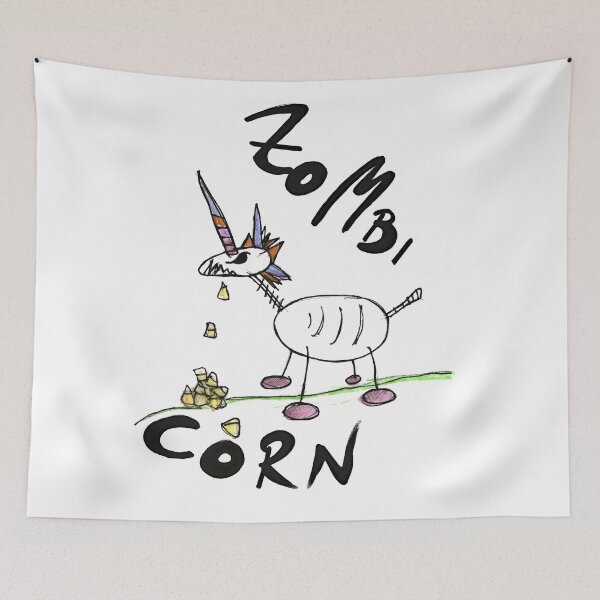 Item preview, Zombie Horor Unicorn Magical Fantasy Handpainted Design designed and sold by HighArtDesigns.