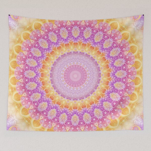 Item preview, Mandala of Summer in Pink, Orange, and Purple designed and sold by Kelly Dietrich Mandalas & Colorful Patterns.