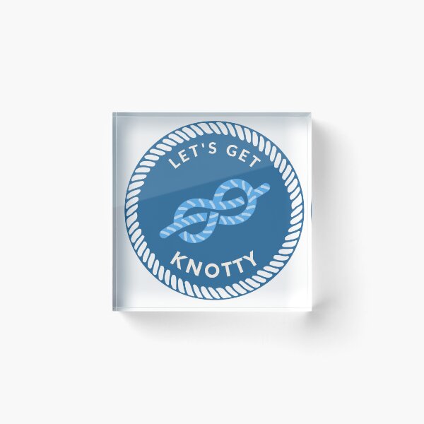 Item preview, Let's Get Knotty sticker, t shirt, water bottle New York yacht club designed and sold by argentdesignco.