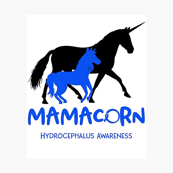 Item preview, Hydrocephalus Awareness Mama Unicorn Mamacorn Support Hydrocephalus Warrior  designed and sold by RunningShop.