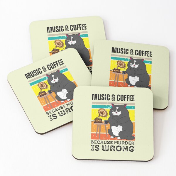 Item preview, Music And Coffee Because Murder Is Wrong For Coffee Lovers And Musicians On International Coffee Day designed and sold by Funwithmusic.