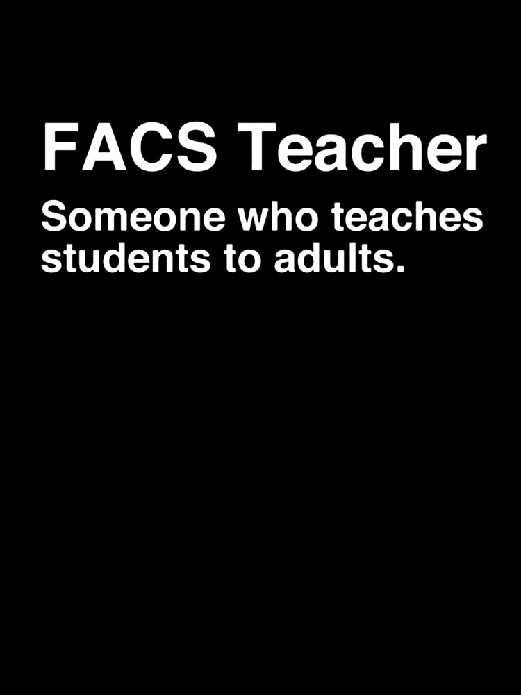 "Facs Teacher Home Economics Teacher Gift Print3" Sticker for Sale by