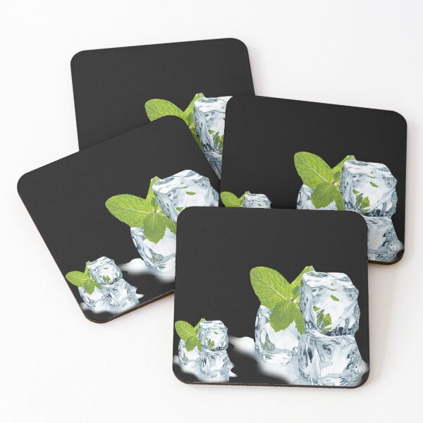 Item preview, Ice cubes and green leafs designed and sold by athamuguta7.
