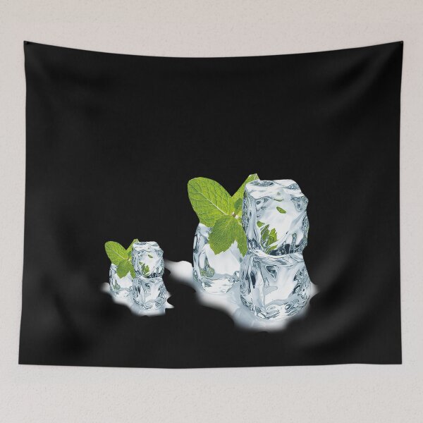 Item preview, Ice cubes and green leafs designed and sold by athamuguta7.