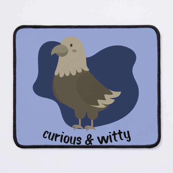 Item preview, cute blue house raven eagle designed and sold by Lucky Shamrock Shop.
