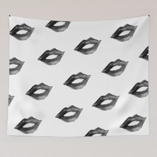 Item preview, Painted Lips Black designed and sold by caitlinworkman.