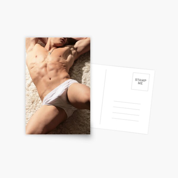 Hunk on a rug Postcard