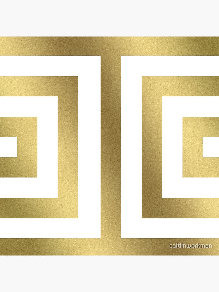 Thumbnail 4 von 4, Kissen, Gold Griechische Streifen designt und verkauft von caitlinworkman.