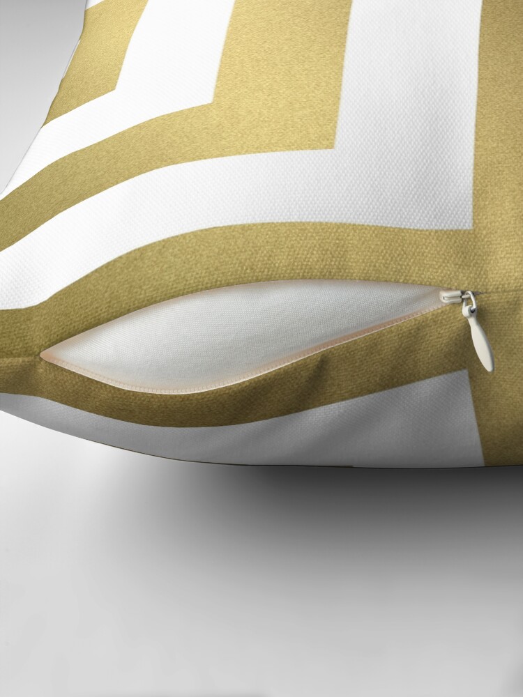Thumbnail 2 von 4, Kissen, Gold Griechische Streifen designt und verkauft von caitlinworkman.