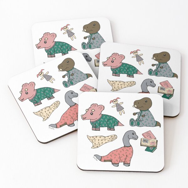 Item preview, Baby Dinosaurs in Pajamas - Cute Baby Dinosaurs - Little Dino PJs - Dinosaur Nursery designed and sold by EcoElsa.