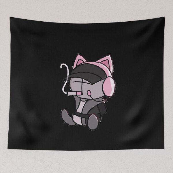 Item preview, Madness Combat   Deimos with Cat Headphones Long T Shirt  designed and sold by AmyHensley.